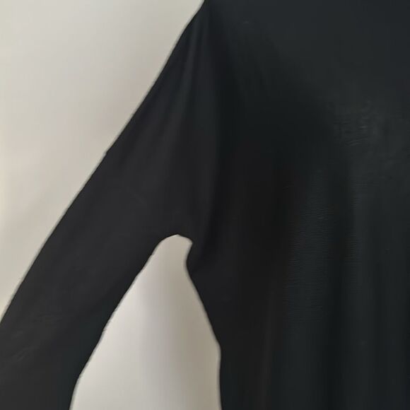 EILEEN FISHER Italian Merino Wool Turtleneck Neck Asymmetrical Knit Sweater S - Picture 5 of 11